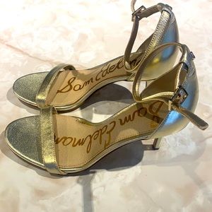 Sam Edelman gold healed sandles